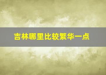 吉林哪里比较繁华一点