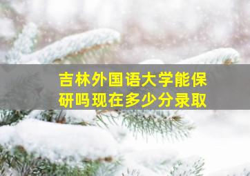 吉林外国语大学能保研吗现在多少分录取