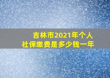 吉林市2021年个人社保缴费是多少钱一年