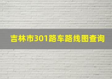 吉林市301路车路线图查询