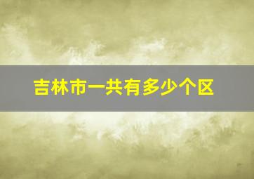 吉林市一共有多少个区