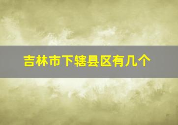 吉林市下辖县区有几个