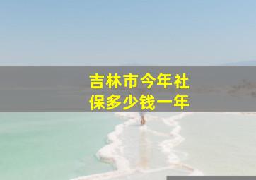 吉林市今年社保多少钱一年