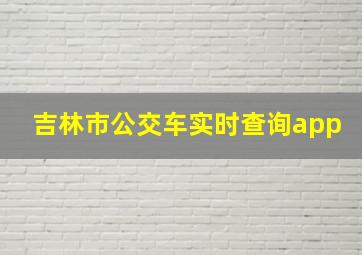 吉林市公交车实时查询app