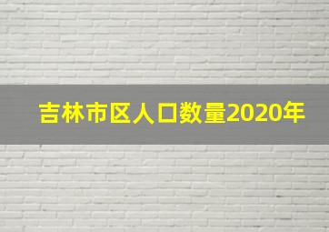 吉林市区人口数量2020年