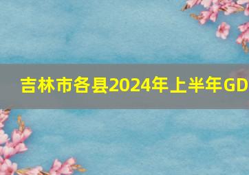 吉林市各县2024年上半年GDP