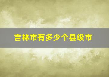 吉林市有多少个县级市