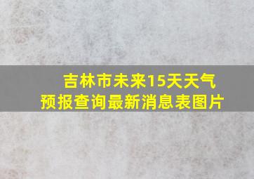 吉林市未来15天天气预报查询最新消息表图片