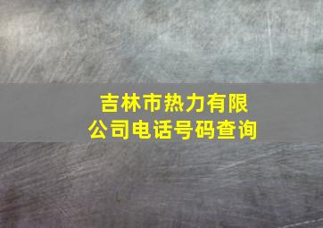 吉林市热力有限公司电话号码查询