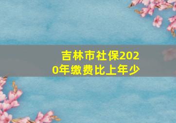 吉林市社保2020年缴费比上年少