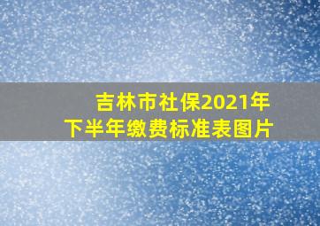 吉林市社保2021年下半年缴费标准表图片