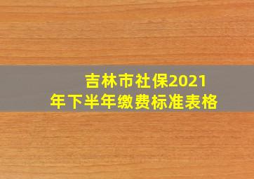 吉林市社保2021年下半年缴费标准表格