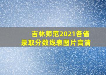 吉林师范2021各省录取分数线表图片高清