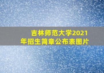 吉林师范大学2021年招生简章公布表图片