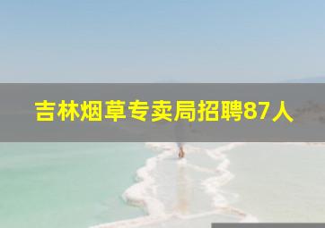 吉林烟草专卖局招聘87人