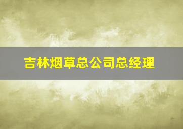 吉林烟草总公司总经理