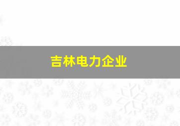 吉林电力企业