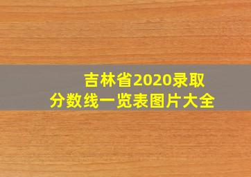 吉林省2020录取分数线一览表图片大全