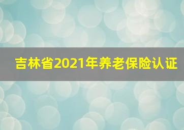 吉林省2021年养老保险认证