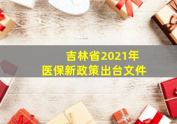 吉林省2021年医保新政策出台文件