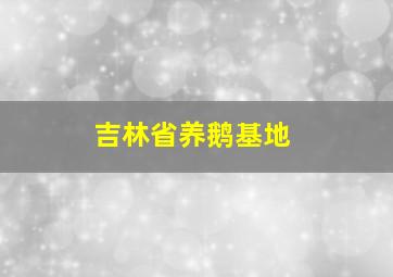 吉林省养鹅基地