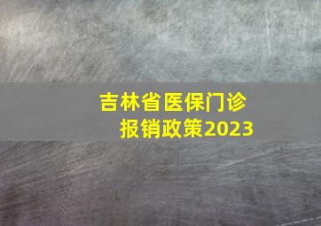 吉林省医保门诊报销政策2023