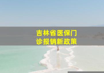 吉林省医保门诊报销新政策