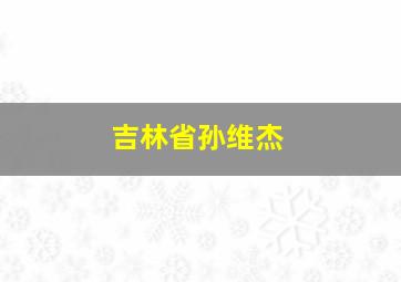 吉林省孙维杰