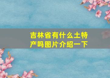 吉林省有什么土特产吗图片介绍一下