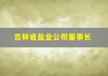 吉林省盐业公司董事长