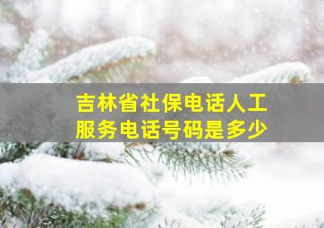 吉林省社保电话人工服务电话号码是多少