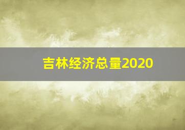 吉林经济总量2020