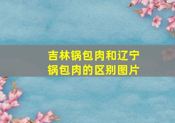 吉林锅包肉和辽宁锅包肉的区别图片