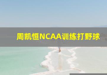 周凯恒NCAA训练打野球