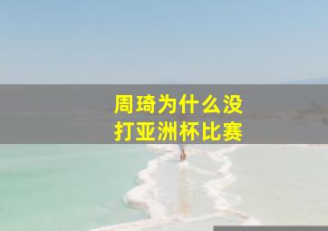 周琦为什么没打亚洲杯比赛