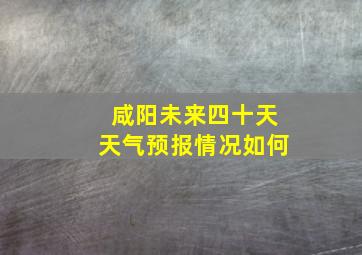 咸阳未来四十天天气预报情况如何