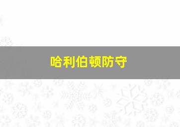 哈利伯顿防守