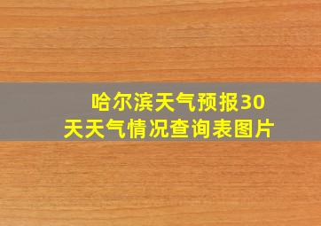 哈尔滨天气预报30天天气情况查询表图片