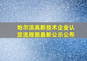 哈尔滨高新技术企业认定流程图最新公示公布