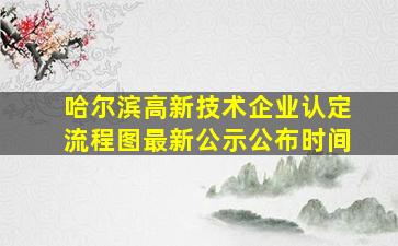 哈尔滨高新技术企业认定流程图最新公示公布时间