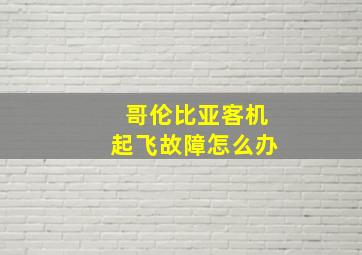 哥伦比亚客机起飞故障怎么办