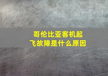 哥伦比亚客机起飞故障是什么原因