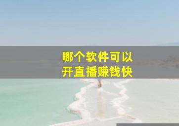 哪个软件可以开直播赚钱快