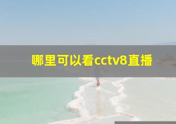 哪里可以看cctv8直播