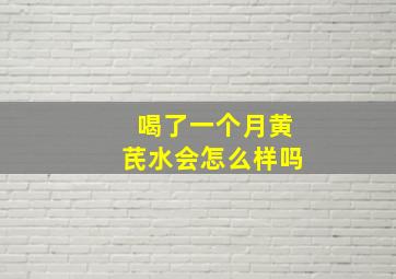 喝了一个月黄芪水会怎么样吗