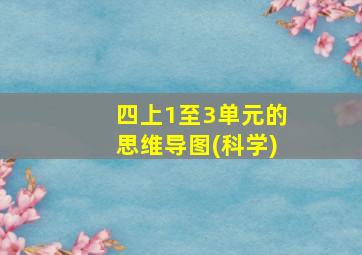 四上1至3单元的思维导图(科学)