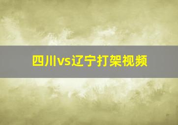 四川vs辽宁打架视频