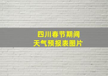 四川春节期间天气预报表图片