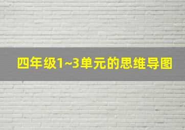 四年级1~3单元的思维导图