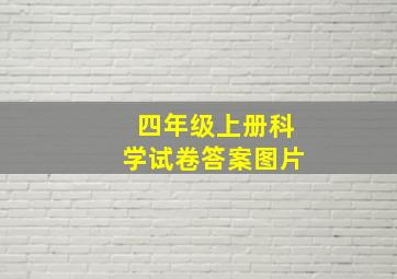 四年级上册科学试卷答案图片